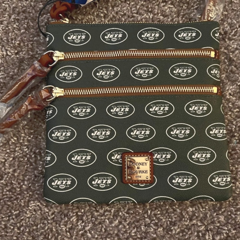 NFL Dooney & Bourke Jets Small Zip Crossbody